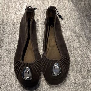 Zara Elegant Brown Ballet Flats size 11